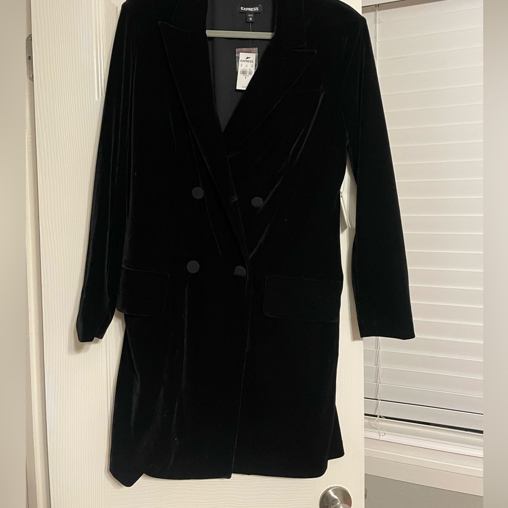 Velvet blazer dress